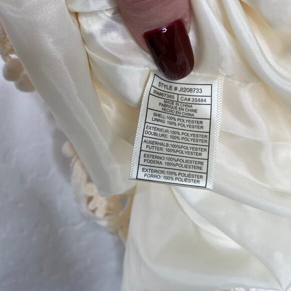 BB Dakota Danna Strapless Ivory White Lace Crochet Shift Mini Dress Lined Small - Picture 12 of 12